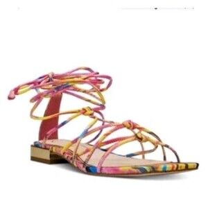 Jessica Simpson Chasca Multicolor Ankle Wrap Gladiator Sandals Size 7.5